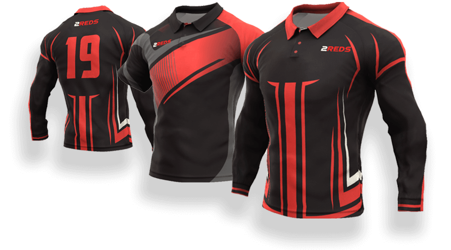 Cricket Color Clothing Kit Uniform Black Red Jersey and Trouser 2