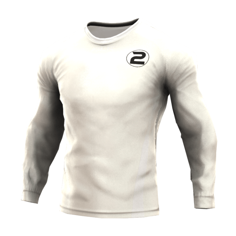 Classic Long Sleeve White 3D Front (Demo)