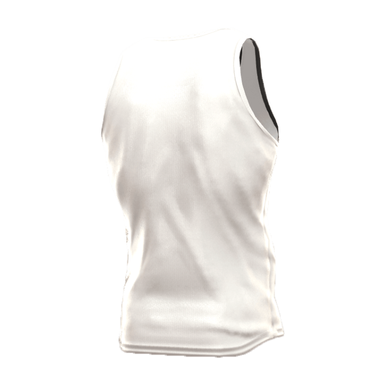 White Muscle Tee 4 3D Back