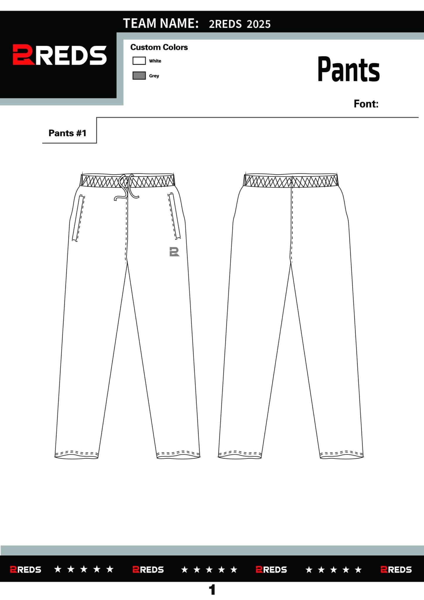 2Reds White Cricket Pants